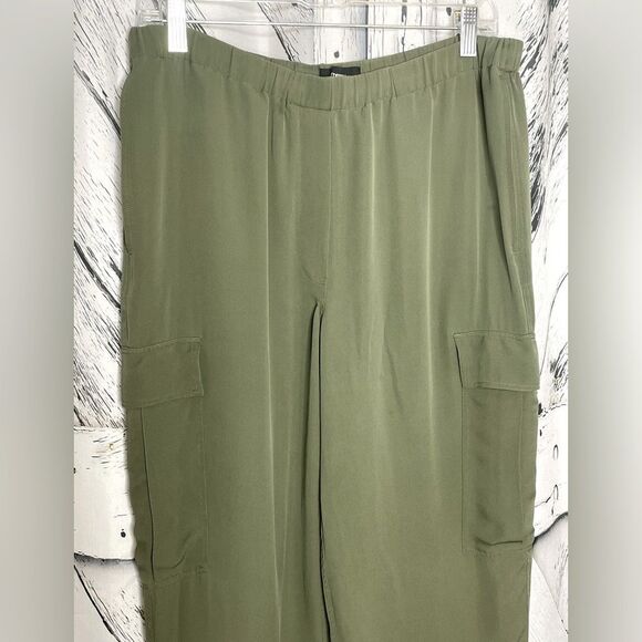Theory Relaxed Fit Pull-On Pants Cargo Pockets L - Picture 3 of 6